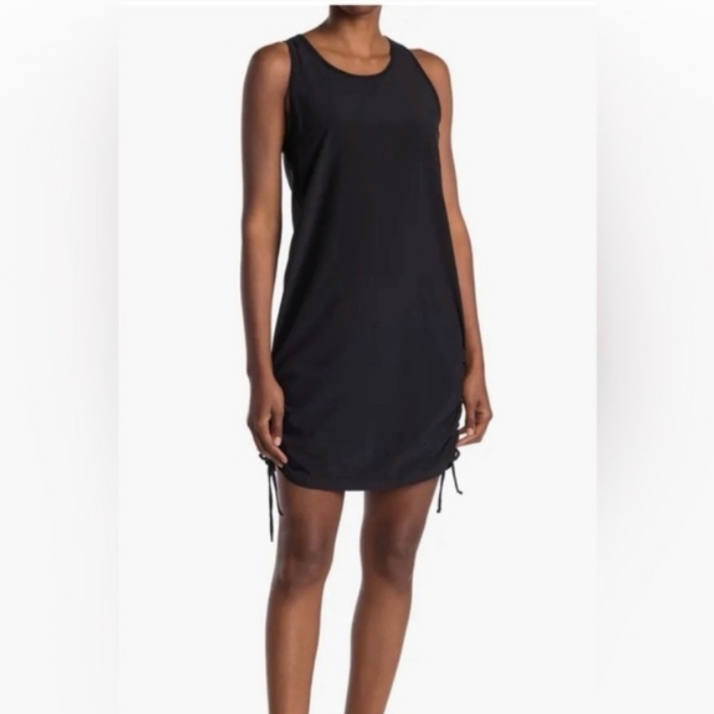 Black Sleeveless Zella Dress with Side Ties. Worn Once, Offers Welcomed!